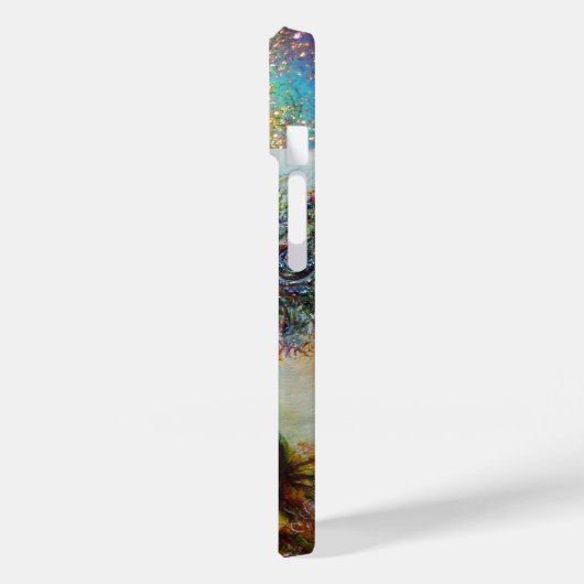 ROMANTISCHE FRAU MIT SPARKLING-PEACOCK-FEATHER Case-Mate iPhone HÜLLE (Rückseite / Links)