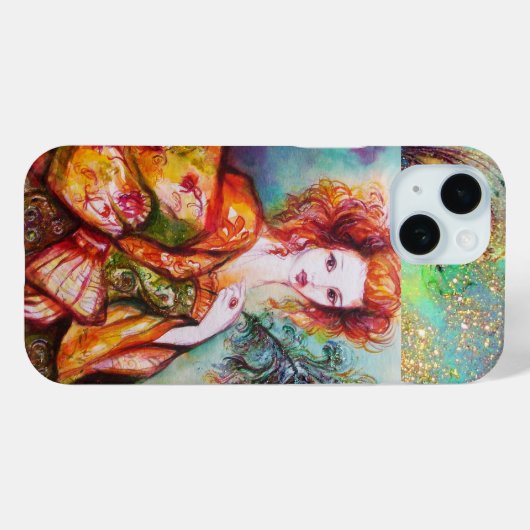 ROMANTISCHE FRAU MIT SPARKLING-PEACOCK-FEATHER Case-Mate iPhone HÜLLE (Rückseite (Horizontal))