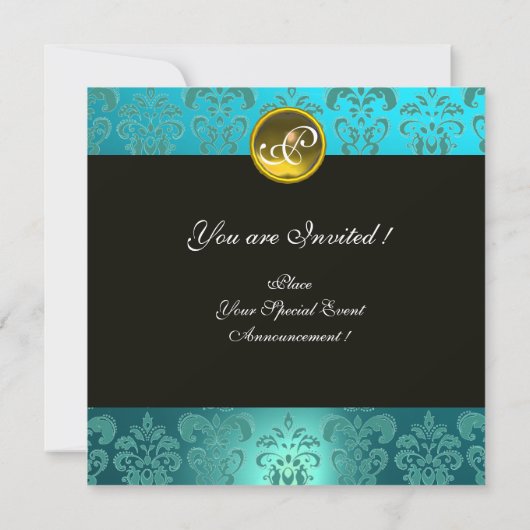 ROMANTISCHE FRAU MIT SPARKLING-PEACOCK-FEATHER EINLADUNG (Rückseite)