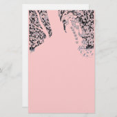 ROMANTISCHE FRAU, ROSE UND NATURPink Briefpapier (Vorne/Hinten)