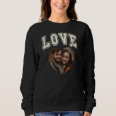 Romantische Frauen im eigenen Valentinherz Foto Sweatshirt (Vorderseite)