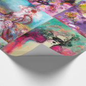 ROMANTISCHE FRAUEN UND MASKERADE GESCHENKPAPIER (Ecke)