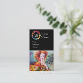 ROMANTISCHE FRAUENSCHÖNHEIT BILDET KÜNSTLERFARBPAL VISITENKARTE (Stehend Vorderseite)