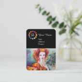 ROMANTISCHE FRAUENSCHÖNHEIT BILDET KÜNSTLERFARBPAL VISITENKARTE (Stehend Vorderseite)