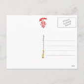 Romantische Freude im Schlitten zu Weihnachten (Rückseite)