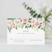 Romantische Frühjahrsblüten RSVP Karte (Stehend Vorderseite)