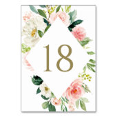 Romantische Frühjahrsblüten Tischnummer (Rückseite)