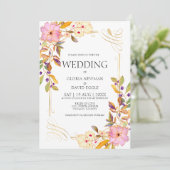 Romantische Frühjahrsflorensaison Einladung (Stehend Vorderseite)