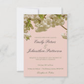 Romantische Frühjahrsgipfel Cherry Blossom Hochzei Einladung (Vorderseite)