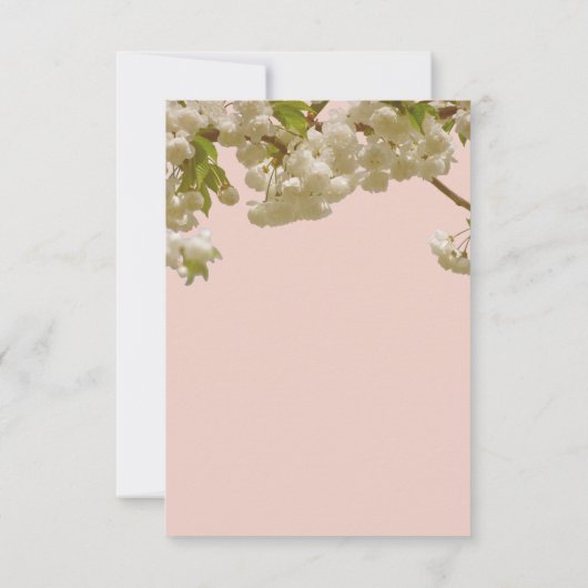 Romantische Frühjahrsgipfel Cherry Blossom Hochzei Einladung (Rückseite)