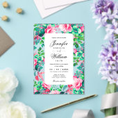 Romantische Frühjahrsommer Garten Blumenhochzeit Acryleinladungen (In Situ (Hochzeit))