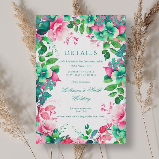 Romantische Frühjahrssommer Sommerhochzeiten Detai Begleitkarte