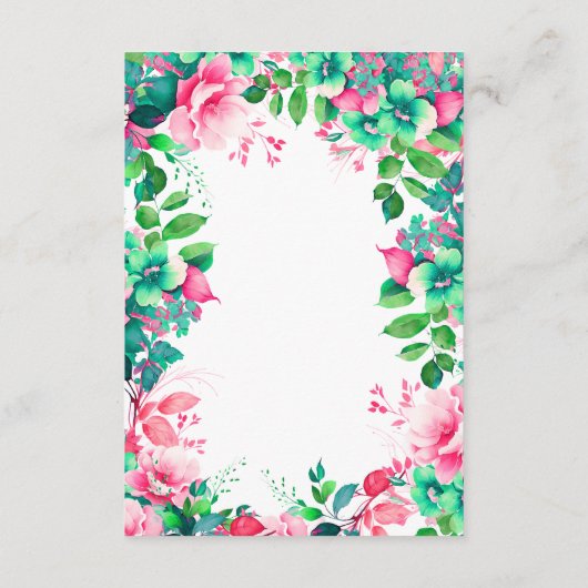 Romantische Frühjahrssommer Sommerhochzeiten Detai Begleitkarte (Rückseite)