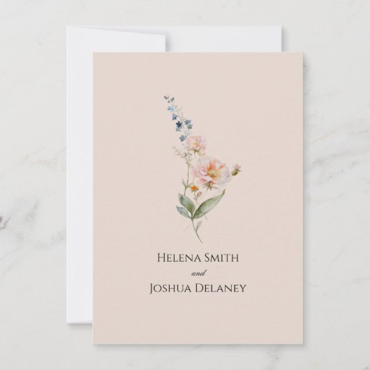 Romantische Frühjahrssonne Einladung (Rückseite)