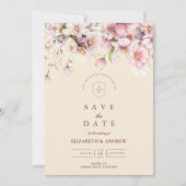 Romantische Frühlingsblüten-Hochzeit Save The Date (Vorderseite)