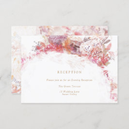 Romantische Frühlingsrosa Blume Empfang einfügen Einladung