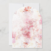 Romantische Frühlingsrosa Blume Hochzeit Einladung (Rückseite)