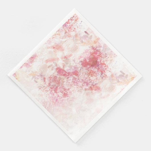 Romantische Frühlingsrosa Blume Hochzeit Serviette (Ecke)