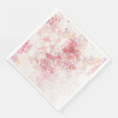 Romantische Frühlingsrosa Blume Hochzeit Serviette (Ecke)