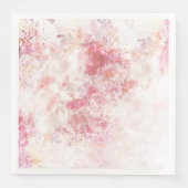 Romantische Frühlingsrosa Blume Hochzeit Serviette (Vorderseite)