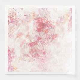 Romantische Frühlingsrosa Blume Hochzeit Serviette