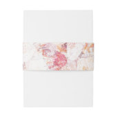 Romantische Frühlingsrosa Blume Hochzeitsband Einladungsbanderole (Rückseitenbeispiel)