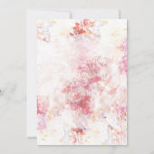 Romantische Frühlingsrosa Blume Tischnummer (Rückseite)