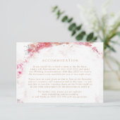 Romantische Frühlingsrosa Blume Unterkunft Begleitkarte (Stehend Vorderseite)