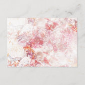 Romantische Frühlingsrosa Blume Unterkunft Begleitkarte (Rückseite)