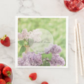 Romantische Frühlingssonne Blume Floral White Lila Serviette (Beispiel)