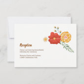 Romantische Füchse Blumenfolien Hochzeitsszenierun Einladung (Vorderseite)