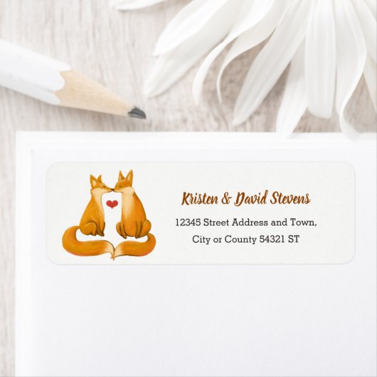 Romantische Füchse und rustikale Blätter (Insitu)