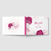 Romantische Fuchsienweiße Blume botanische Hochzei Gästebuch (Voll)