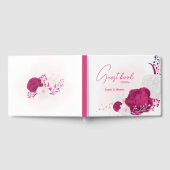 Romantische Fuchsienweiße Blume botanische Hochzei Gästebuch (Voll)