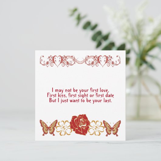 Romantische Fun Liebe Zitat Sweetheart Blumengewoh (Stehend Vorderseite)