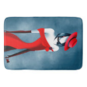 Romantische Gangster Lady mit Rose Bath Mat Badematte (Vorderseite)