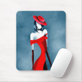 Romantische Gangster-Lady mit Rose-Maus-Pad Mousepad (Mit Mouse)