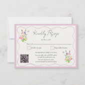 Romantische Garten-Blumenhochzeit  RSVP Karte (Vorderseite)