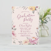 Romantische Gartenblumenparade Einladung (Stehend Vorderseite)