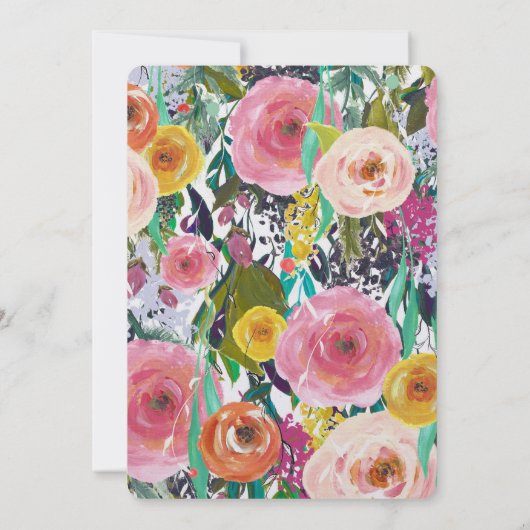 Romantische Gartenhochzeit Einladung (Rückseite)