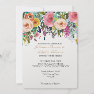 Romantische Gartenhochzeit Einladung