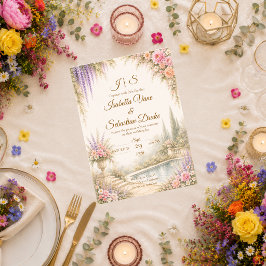 Romantische Gartenhochzeit Einladung