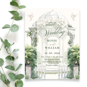 Romantische Gartenhochzeit Einladung