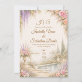 Romantische Gartenhochzeit Einladung (Vorderseite)