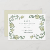 Romantische Gartenhochzeit RSVP Karte (Vorne/Hinten)