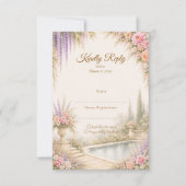 Romantische Gartenhochzeit RSVP Karte (Vorderseite)