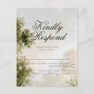 Romantische Gartenhochzeit RSVP Karte