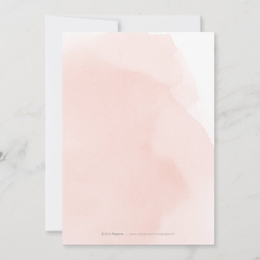 Romantische Gartenkalligraphie Einladung (Rückseite)