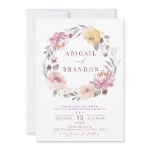 Romantische Gartenmauve Wasserfarbenwelt Hochzeit