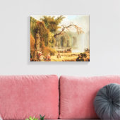 Romantische Gartenszene Leinwanddruck (Insitu (Wohnzimmer))